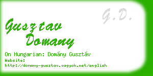 gusztav domany business card
